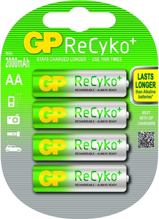 Produktbild GP Batteries ReCyko+ (4 Stk., AA, 2000 mAh)