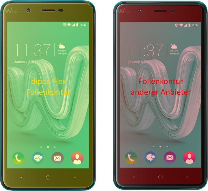 Immagine prodotto Dipos Pellicola Protettiva Full-Cover 3D (3 Pezzo/i, Wiko Kenny)
