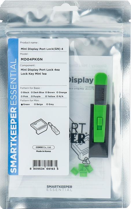 Actual product image Smart Keeper 4 x Mini Display Port Locks with 1 x Mini Type Key