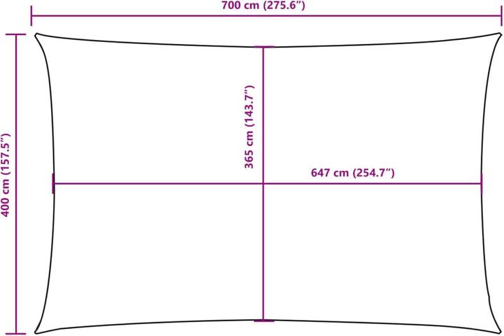 Image du produit VidaXL Voile d'ombrage (400 x 700 cm)