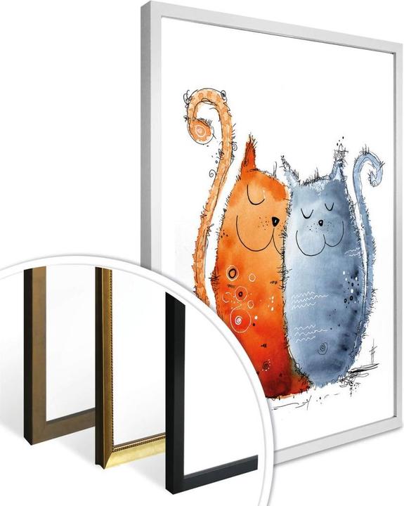 Produktbild Trenddeko Hagenmeyer - Verliebte Katzen (24 x 30 cm)