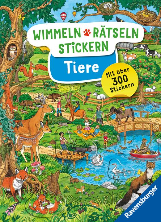 Image du produit Ravensburger Wimmeln, Rätseln, Stickern: Tiere