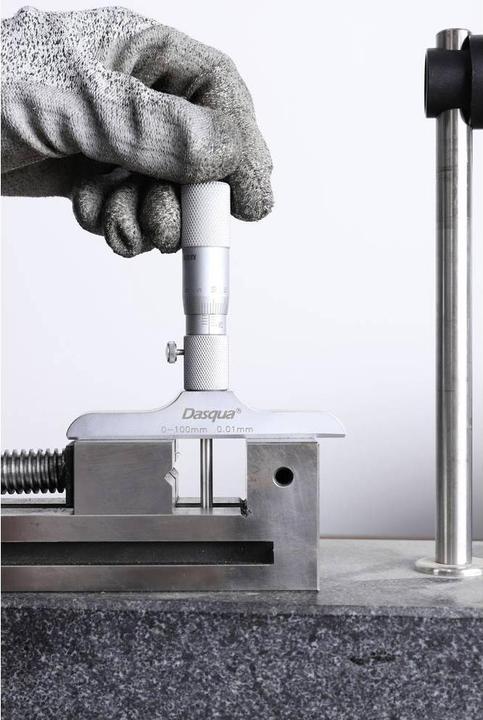 Produktbild Dasqua 4611-8120 Tiefenmikrometer mit austauschbarer Stange 100mm (max) Ablesung: 0.01mm
