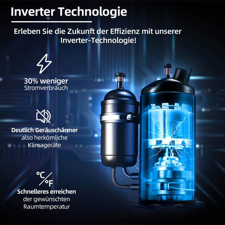 Produktbild Be Cool BE COOL Energiesparendes Inverter-Klimagerät 12000BTU (42 m², 12000 BTU/h)