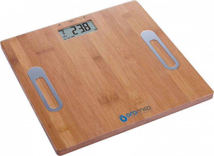Actual product image Oromed ORO-SCALE BAMBOO Square Bamboo Electronic Personal Scale (150 kg)