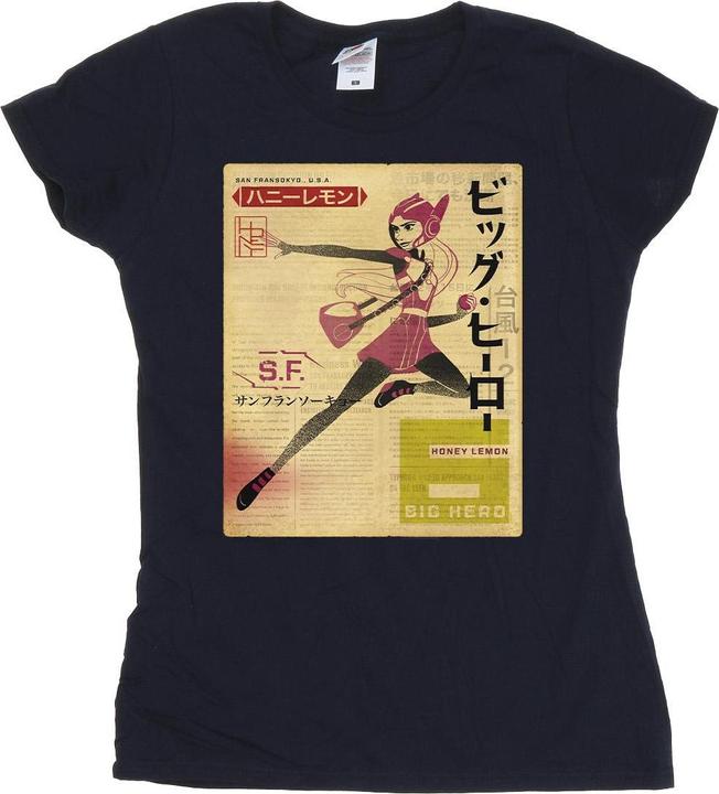 Disney Big Hero 6 Baymax Honey Lemon Newspaper TShirt (XL)
