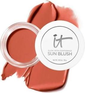 It Cosmetics Glow with Confidence Sun Cream Blush Blendable Buildable Blush Bronzer Pop Sun-Blushed