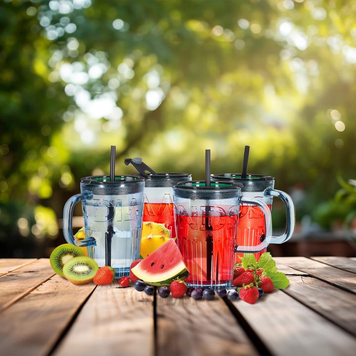 Actual product image Relaxdays 4x Glass cup (0.45 l, 4 x)