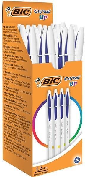 Image du produit Bic Stylo à bille Cristal Up, couleur du trait : bleu, 20 pcs (Bleu, blanc, 20 x)