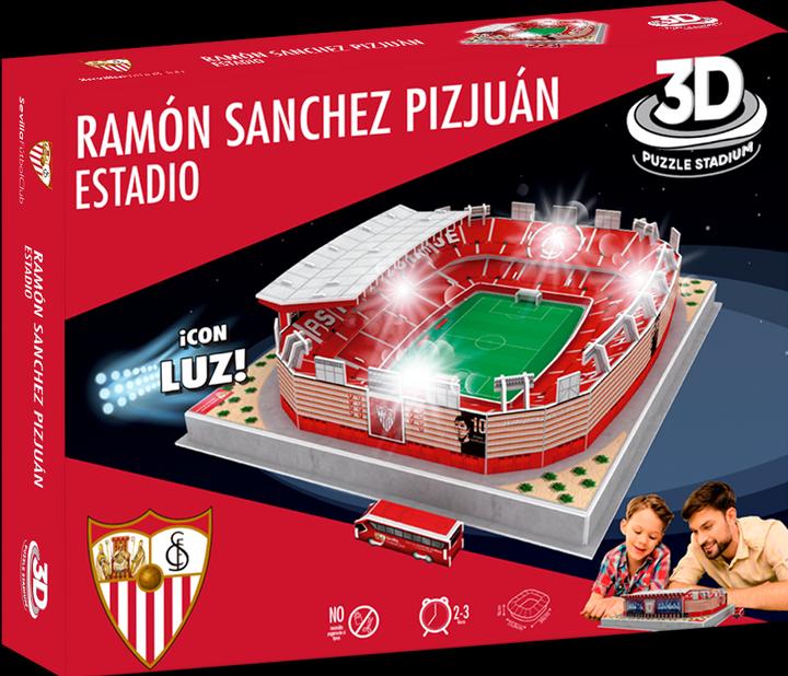 Produktbild Eleven Force FC Sevilla Stadion 3D Puzzle mit LED | FC Sevilla Ramon Sanchez Pizjuan Stadion 3D Puzzle (100 Teile)