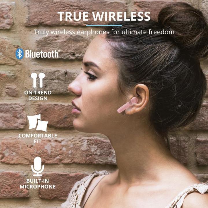 Immagine prodotto Trust Auricolari Primo Touch Bt Rosa (12 h, Senza fili)