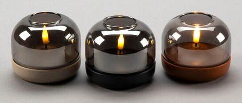 Produktbild LED Kerze sandiger Sockel 1835-970 1835-970 6h Timer D8,5 H7,5cm AA excl. (1 x)