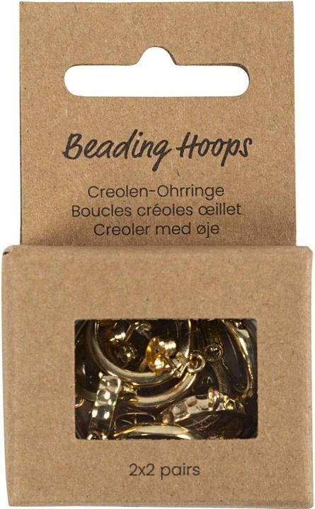 Produktbild Creativ Company Ohrring 2 x 2 Paar, Vergoldet, Material: Messing (Messing)
