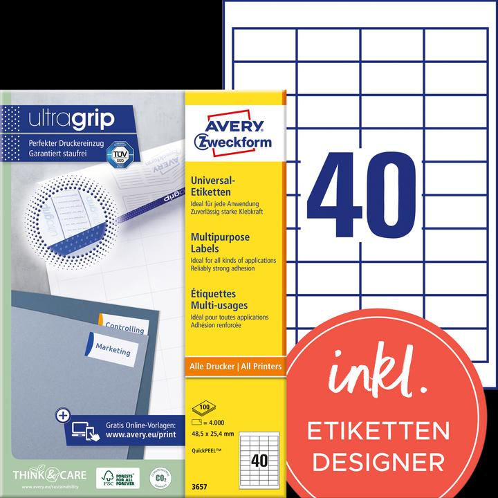 Produktbild Avery Universal-Etiketten
