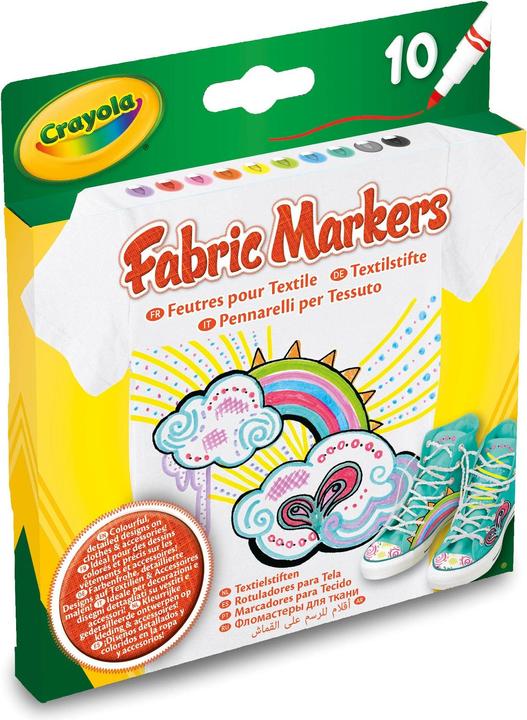 Image du produit Crayola Marqueur pour tissu (multicolore, 10 x)