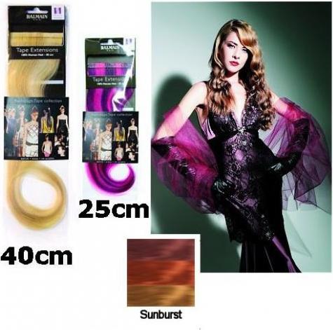 Balmain Tapeextensions 25cm sunburst 2 Stück Echthaar (Sunburst, 25 cm)