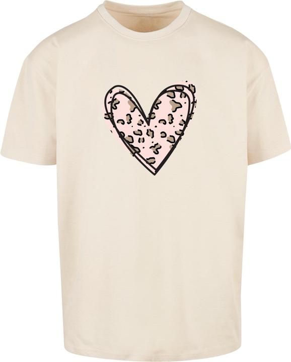 Actual product image Merchcode Valentines Day - Leopard Heart Heavy Oversize Tee - 118095 (4XL)