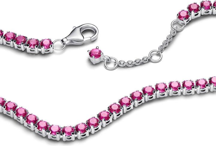 Immagine prodotto Pandora Bracciale tennis rosa scintillante (18 cm, Argento 925)