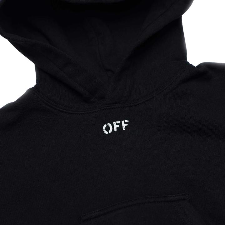 Immagine prodotto Off Felpa Corta con Cappuccio Logo Bambini (128)