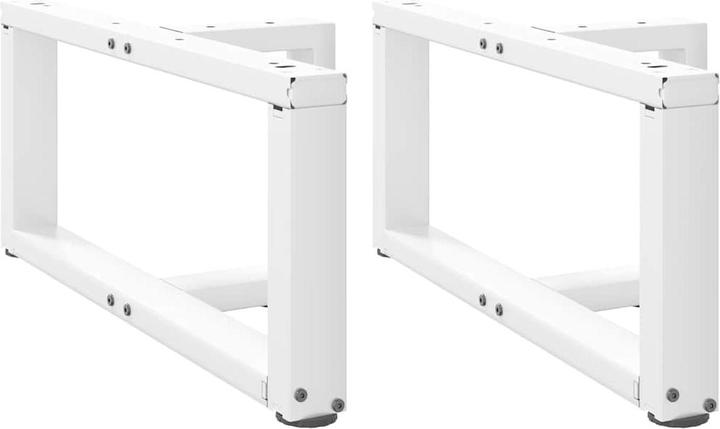 Actual product image VidaXL Coffee table legs T-shape 2 pcs. White 70x25x(30-31) cm Steel table leg