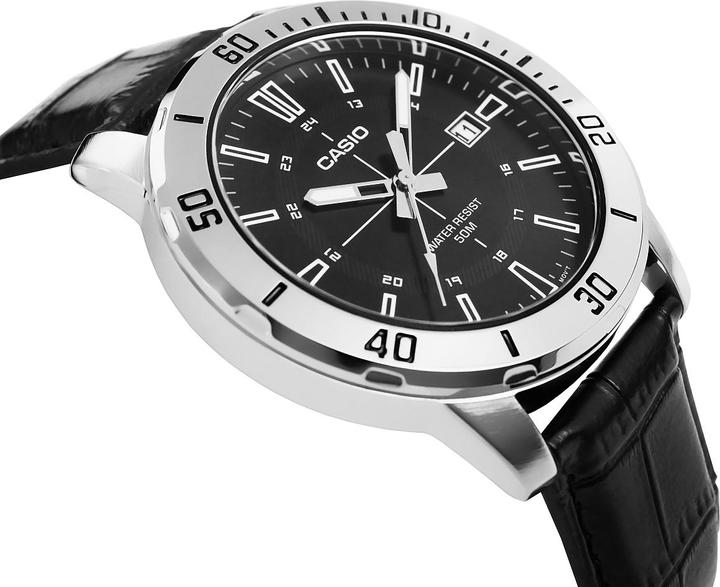Image du produit Casio MTP-VD01L-2BV Hommes Enticer Bande en cuir bleu Cadran bleu Casual Analog Sporty Watch (220 mm)