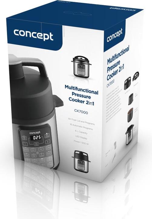 Actual product image Concept CK7000 multi cooker Black, Stainless steel