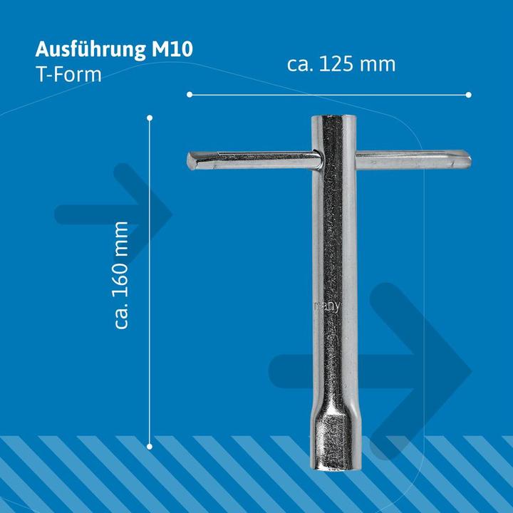 Produktbild Dönges Schlüssel für Absperrpfosten, Economy, Dreikant M10