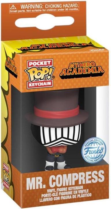 Actual product image Funko My Hero Academia POP! vinyl keyring 4 cm Mr. Compress (Hideout) Display (12)