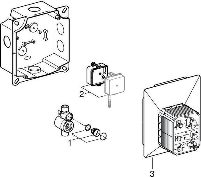 Actual product image Grohe Rapido U shell kit for urinal
