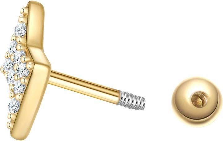 Immagine prodotto Glanzstücke München Orecchini da donna a perno con fulmine in argento sterling - 37350 (Argento)