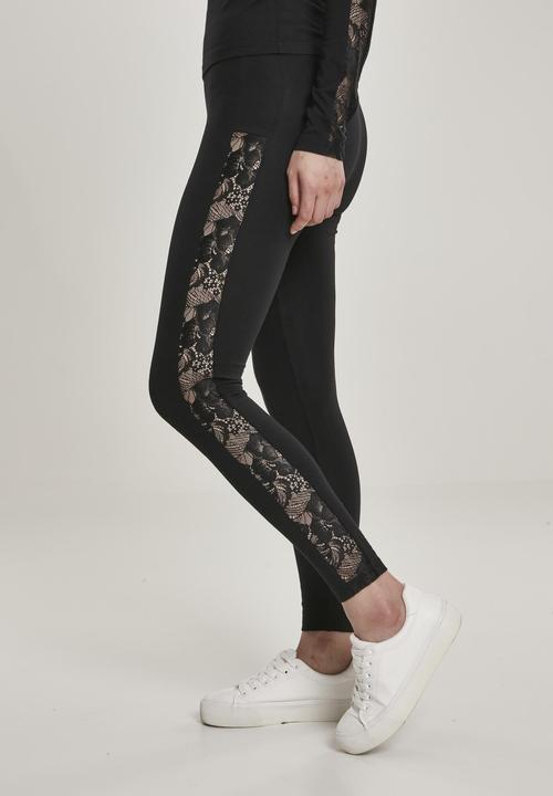 Immagine prodotto Urban Classics Leggings a righe in pizzo da donna (L)