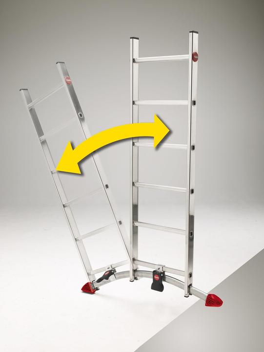 Produktbild Hailo S100 ProfiLOT, Aluminium Kombileiter 3-teilig, 3x12 Sprossen (Stehleiter, 48 cm)