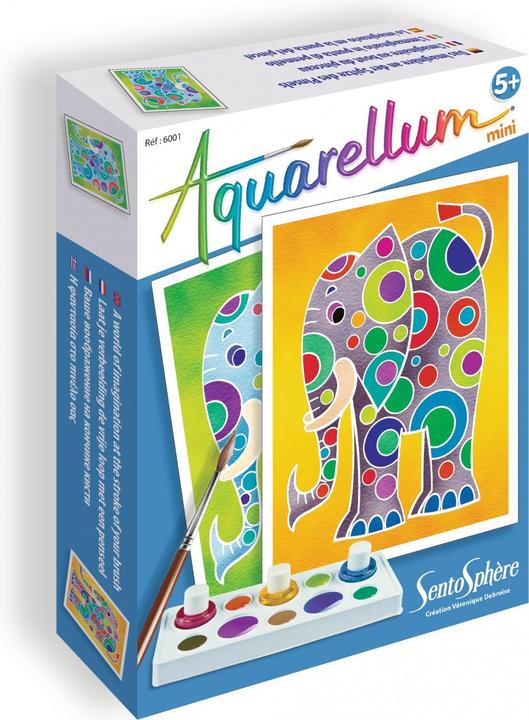 Sentosphere aquarellum Mini-Elefanten