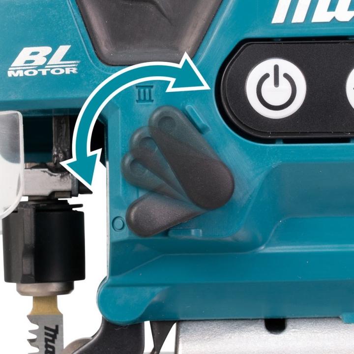 Actual product image Makita DJV 185 RF1J Battery Pendulum Hoist Jigsaw 18 V Brushless + 1x Battery 3,0 Ah + Charger + Makpac