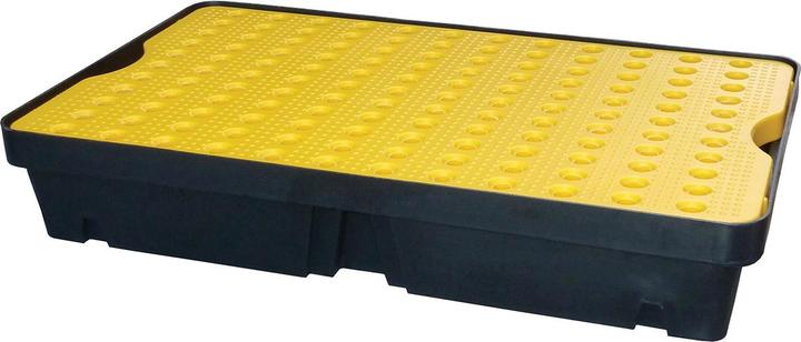 Image du produit Brady SPTY-60-YL-BK, polyéthylène, bac de rétention, bac noir, support jaune, 600 x 175 x 1000 mm