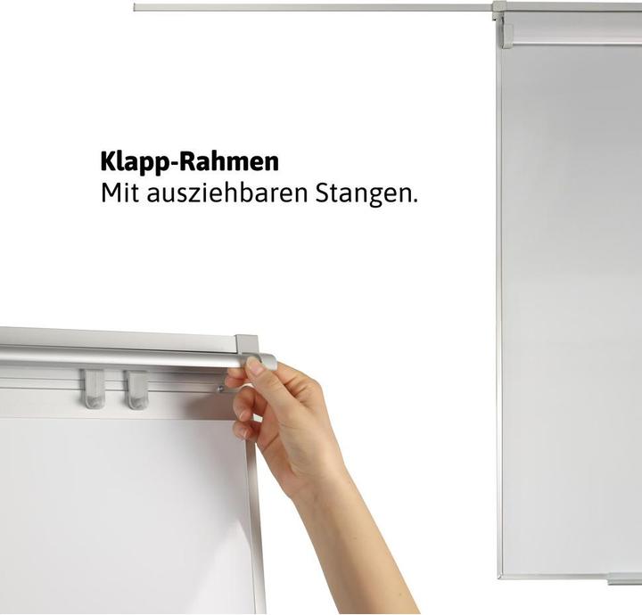 Image du produit Dönges Whiteboard mit Flipchartfunktion und Zubehör zum Beschriften + Block