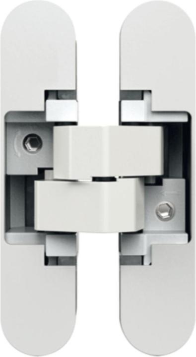 Actual product image Roberto Anselmi ANSELMI concealed door hinge AN 150 3D, die-cast zinc white