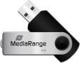 Image du produit MediaRange Clé USB, interface USB 2.0, capacité de stockage de 8 Go, noire (8 Go, USB-A)