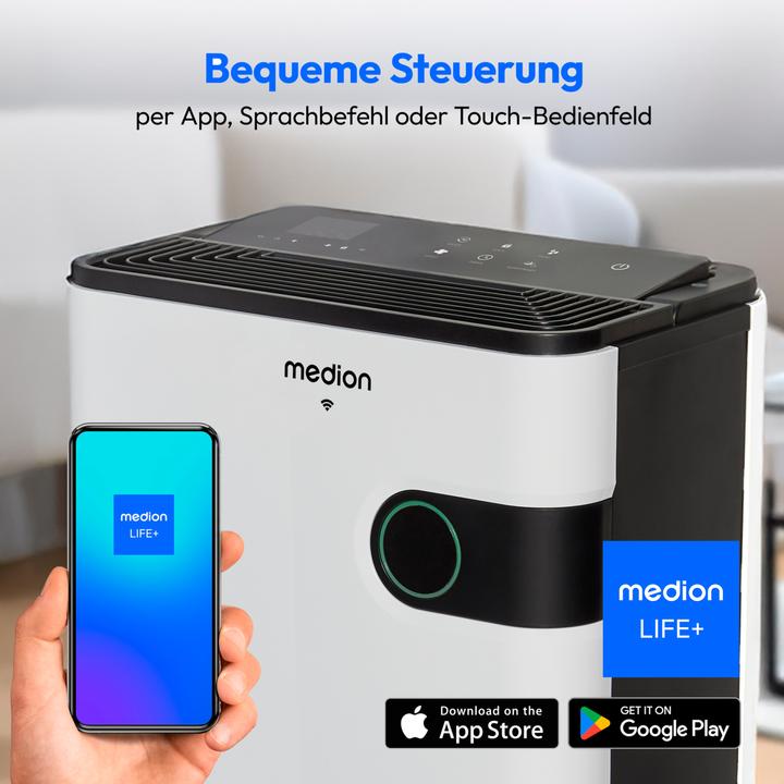 Produktbild Medion Smarter Luftentfeuchter MD 12044 (40 m², 24 l/24h)
