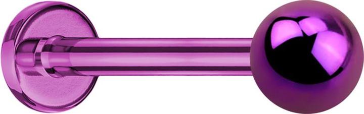 Star Piercing Micro Labret violett mit Kugel (ohne Messing, Titan G23)
