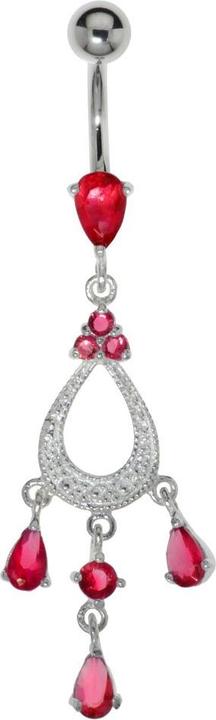 Bijouteria Bauchpiercing (Chirurgenstahl 316L, Silber 925, Zirkonia)