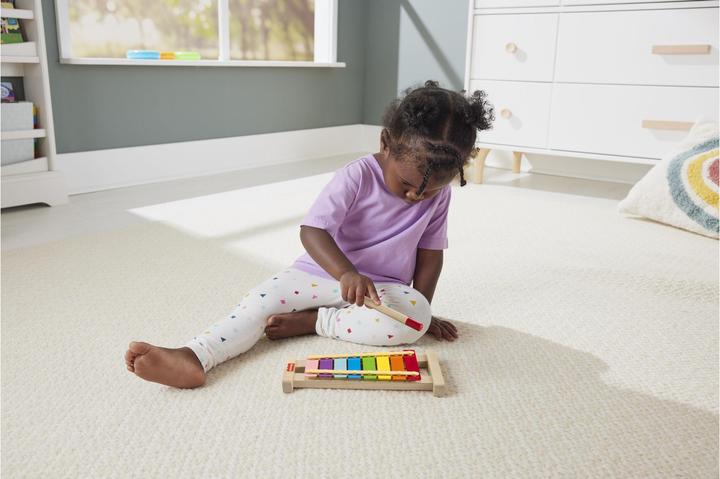 Actual product image Fisher-Price colourful xylophone with wooden hammer game (Multilingual)