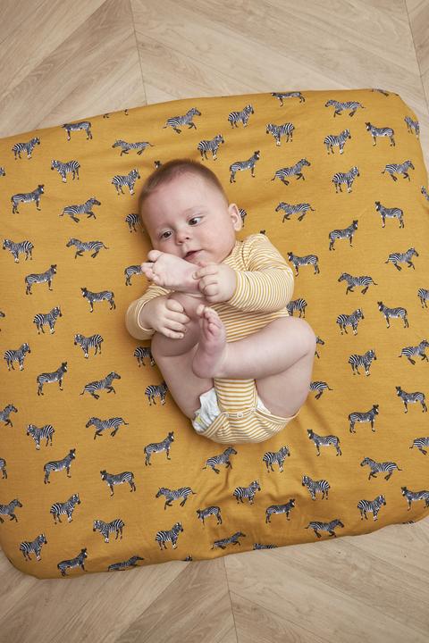 Meyco Changing mat cover 3K Zebra Animal Honey Gold (85 x 75 cm)