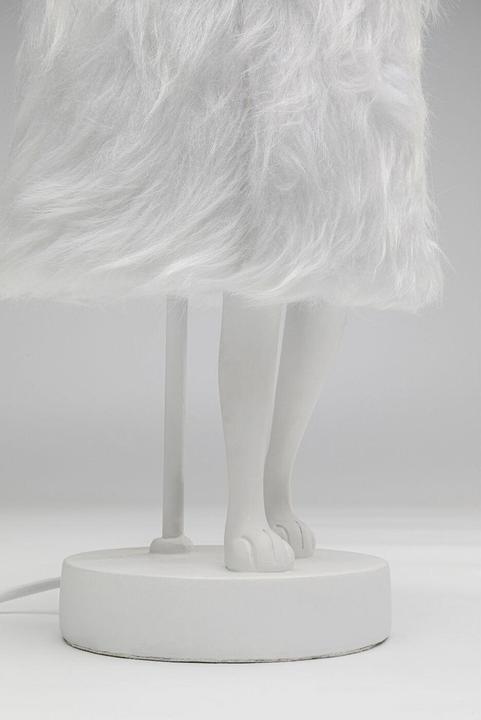 Actual product image Kare Design Animal Rabbit Fur table lamp white/silver 50cm (E14)