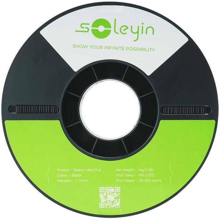 Image du produit Creality Filament Soleyin Ultra-PLA Schwarz 1.75 mm 1.29 kg (PLA, 1.75 mm, 1290 g, Noir)