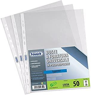 Produktbild Favorit Lochtaschen Zweiseitig offen Schutzblatt A4 Polypropylen (PP) 50 Stück (A4, 50 x)