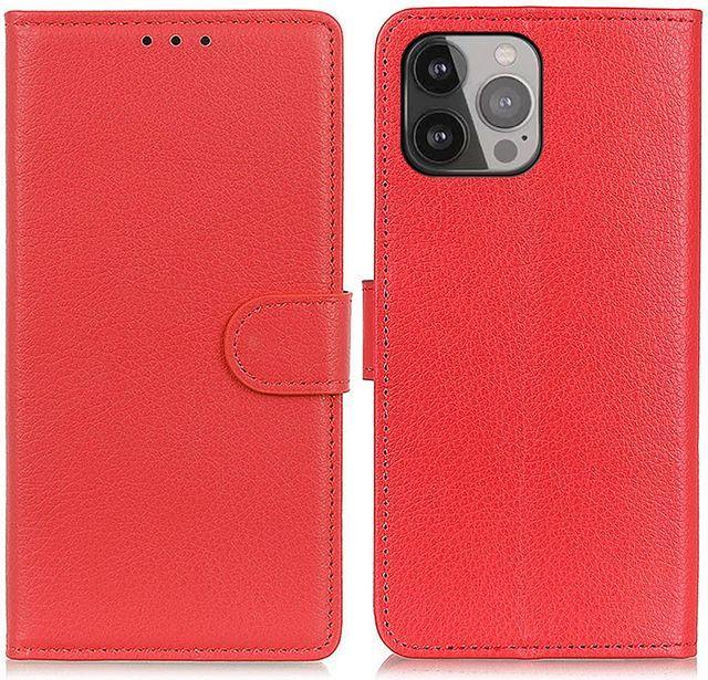 Actual product image MU Classic Litchi Leather Bookcover Series (Apple iPhone 13 Pro Max)