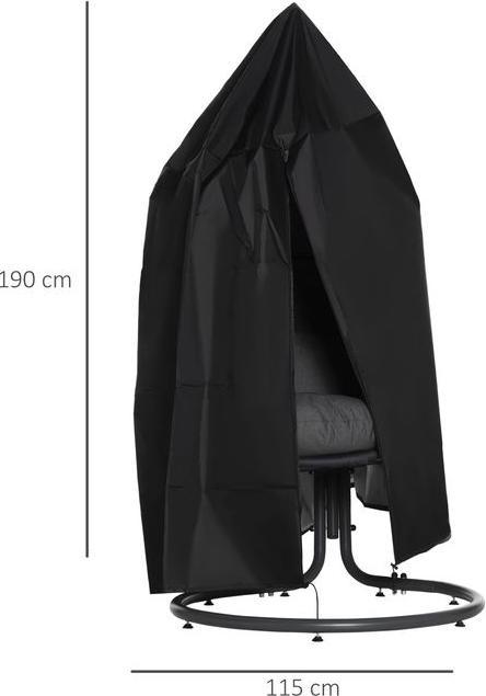 Produktbild Swisshandel24 Abdeckung für Hängesessel Wasserdicht Oxford Ø115 x 190H cm