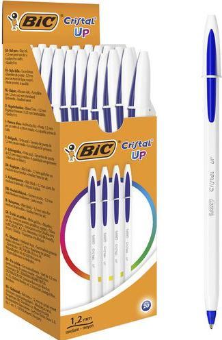 Image du produit Bic Stylo à bille Cristal Up, couleur du trait : bleu, 20 pcs (Bleu, blanc, 20 x)