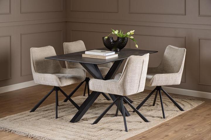 Produktbild AC Design Heaven Esstisch rostbraun Lemco raue Keramik